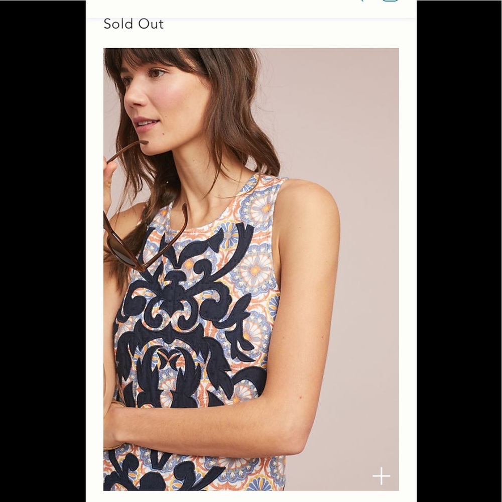 Anthropologie Owen embroidered shift dress. NWOT